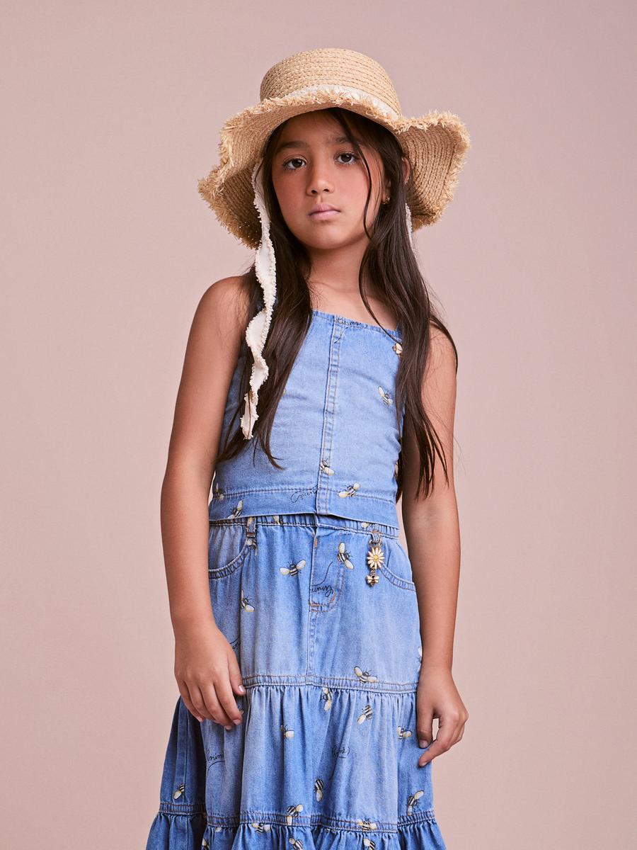 Conjunto Jeans com Estampa de Abelhas Anime