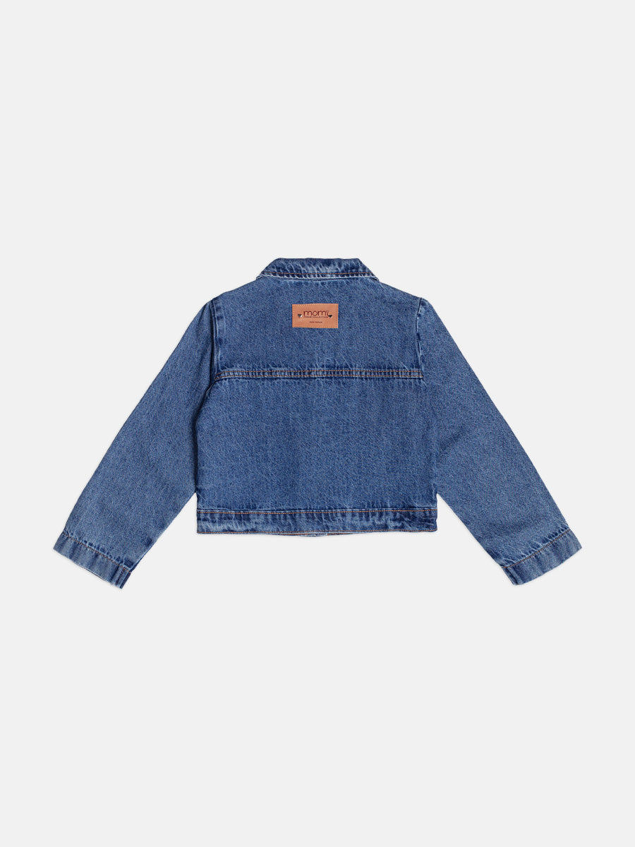 Jaqueta Jeans Com Lacos Momi