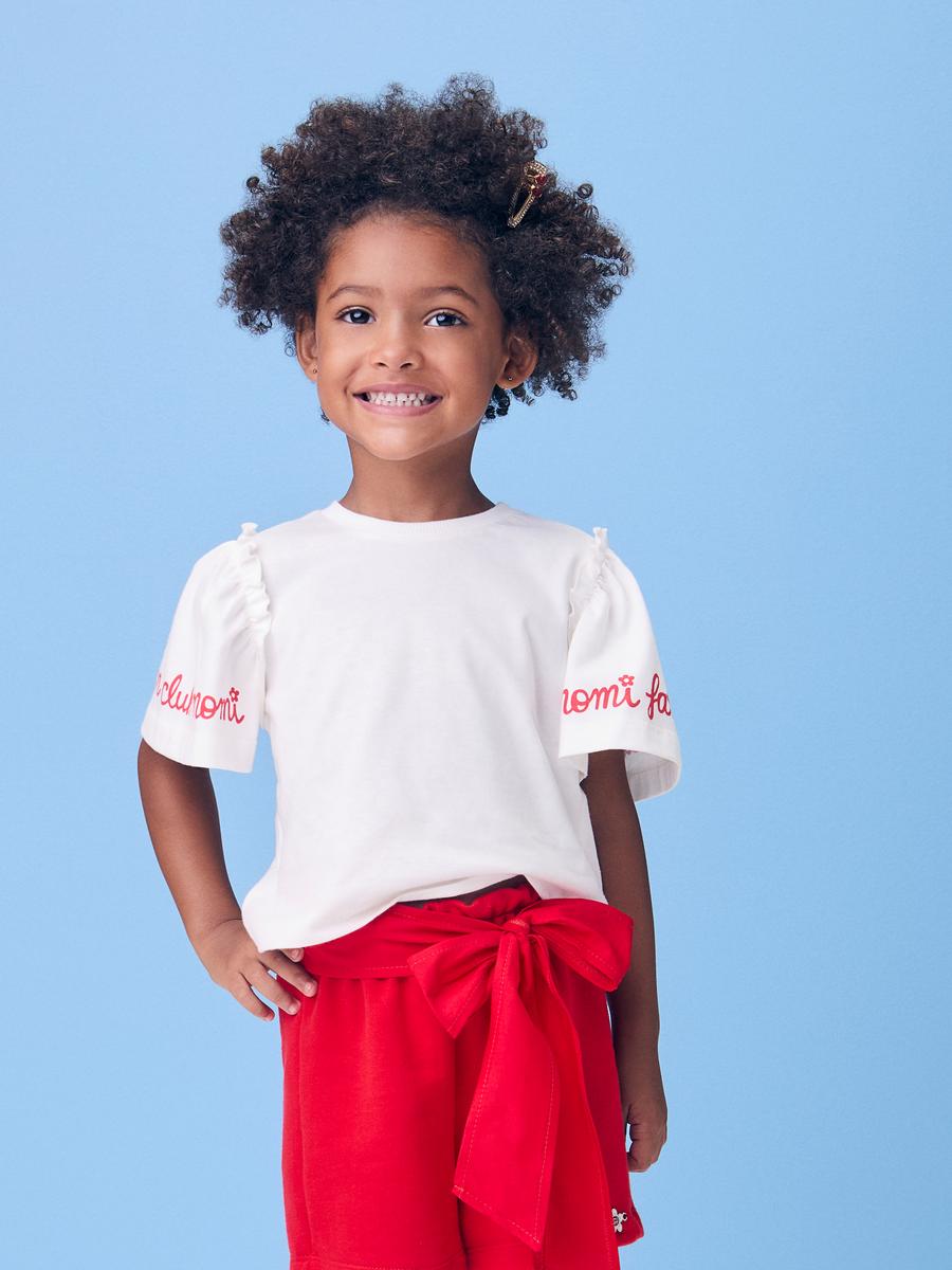 Conjunto Blusa e Shorts Vermelho Laço Momi