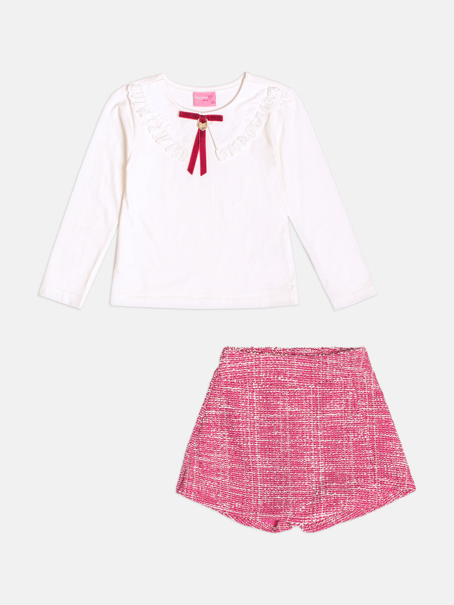 Conjunto Blusa Manga Longa Shorts Perola Momi