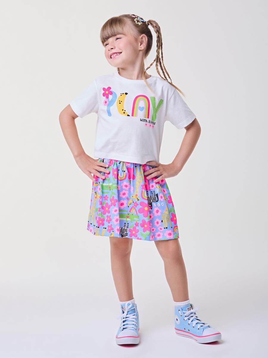 Conjunto T-Shirt e Saia Play Bimbi