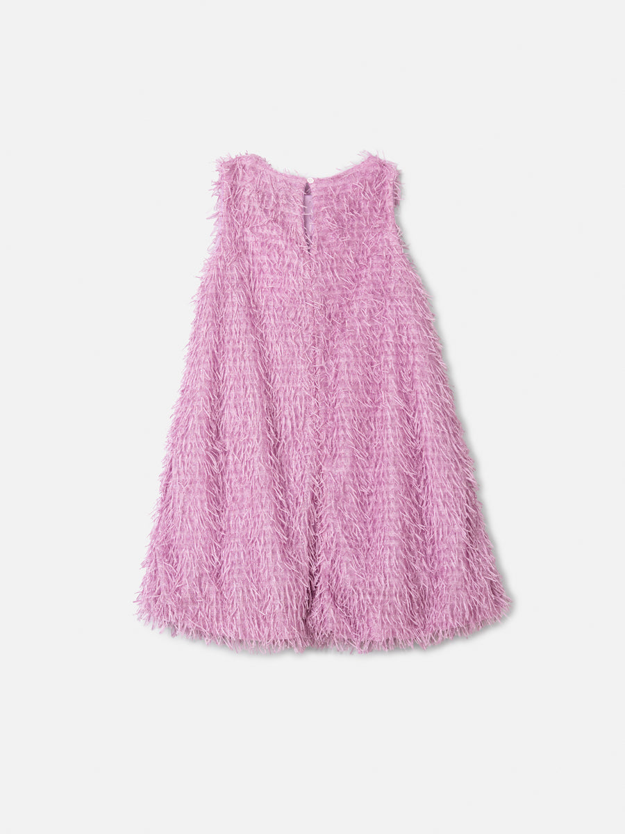 Vestido Balone Franjas Lilas Animê