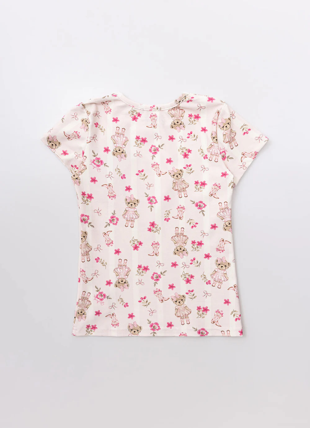 Blusa Light Estampada Pituchinhus Ursinhas e Laços