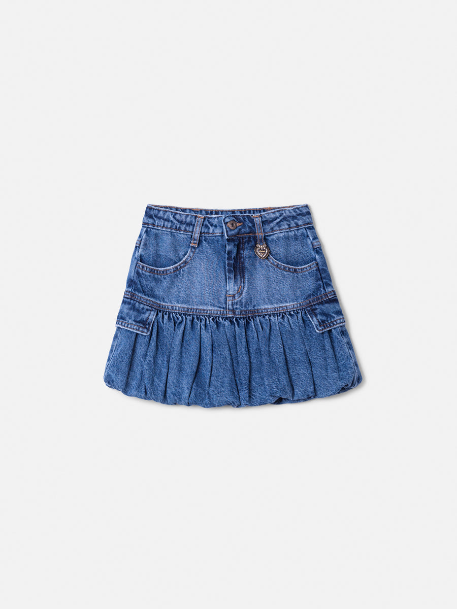 Saia Jeans Balone Animê
