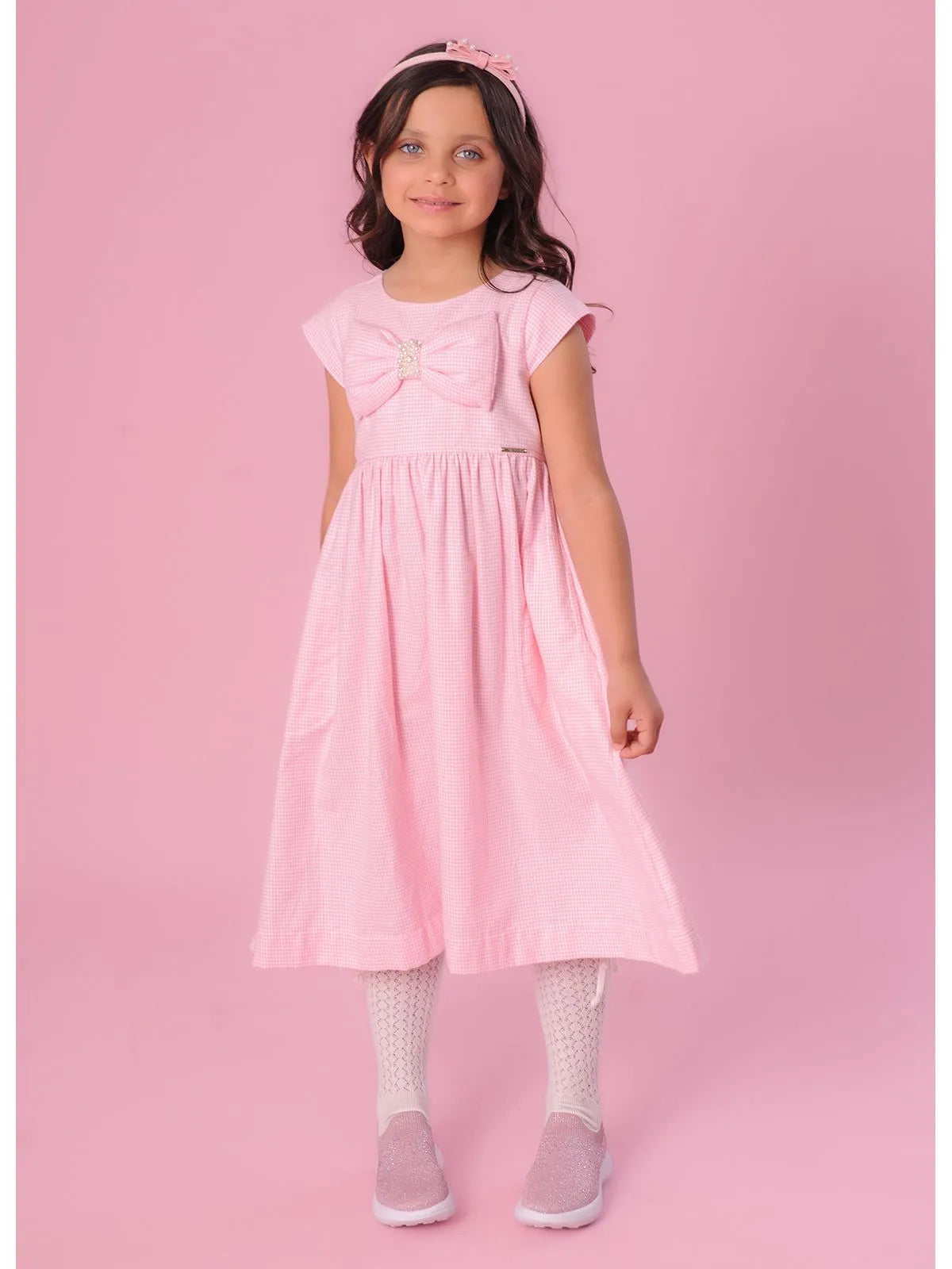 Tenis Knit Cristais Degradê Rosa Baby - BambolePetit
