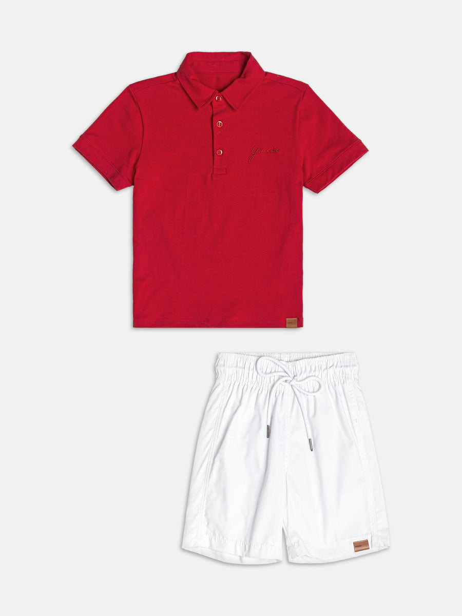 Conjunto Vermelho com Bordado Youccie