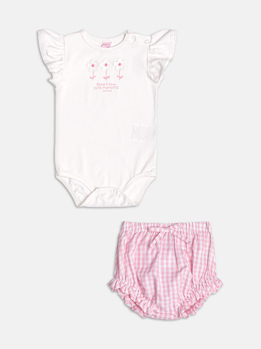 Conjunto Body e Shorts Florzinhas Momi