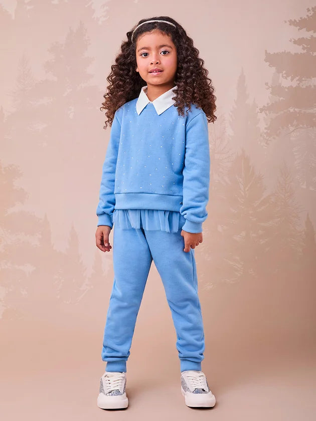 Conjunto Casaco Calca Azul Denim - BambolePetit