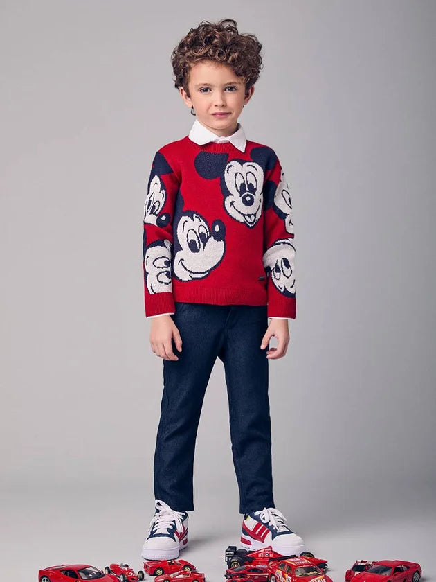 Casaco De Trico Mickey Vermelho Youccie