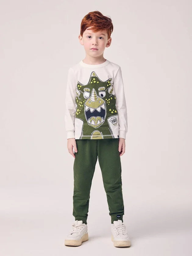 Conjunto Manga Longa T-Shirt e Calca Perola Youccie