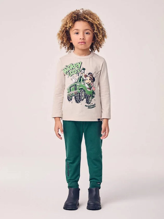 Conjunto Manga Longa Tshirt e Calça Mickey Argila Youccie