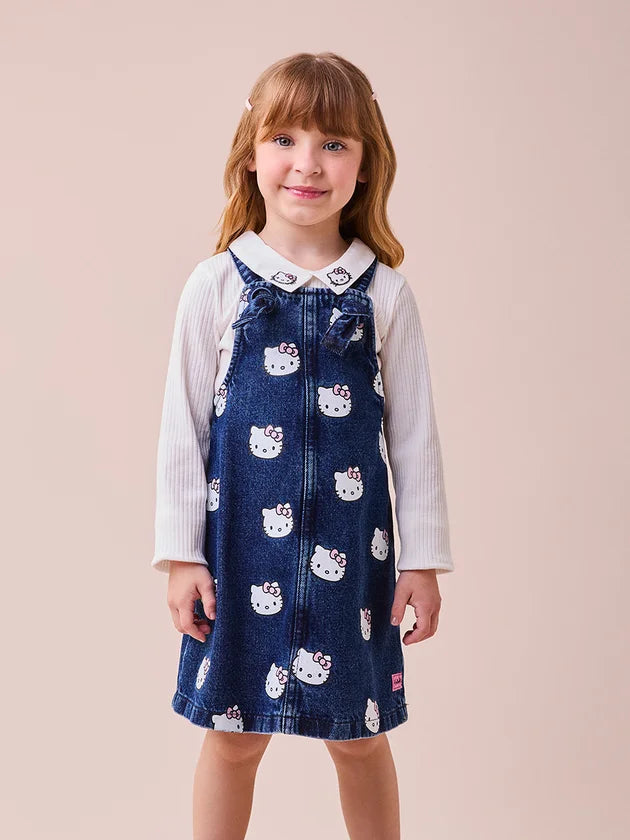 Salopete Jeans Hello Kitty Jeans