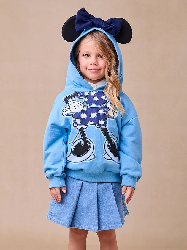 Casaco Minnie Anime Petite Azul Denim - BambolePetit