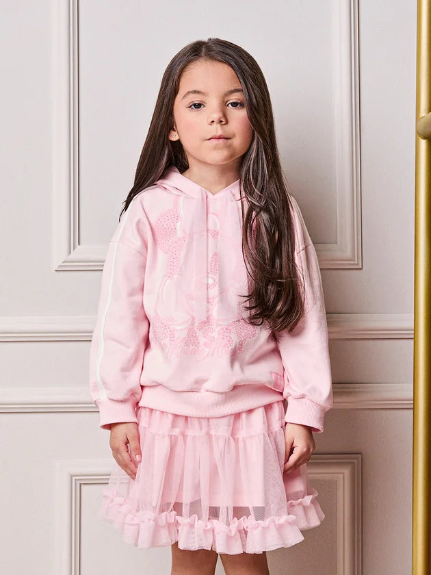 Casaco Minnie Com Strass Rosa Soft Animê