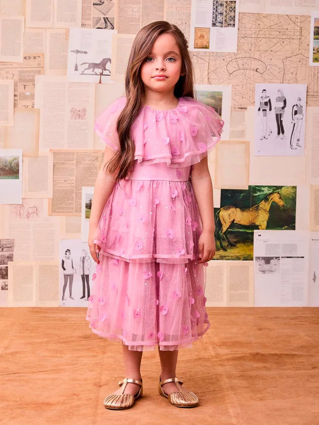 Vestido Em Tule Anime Petite Corações Sujinho - BambolePetit